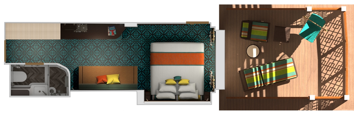 MyCruise Carnival Jubilee Kahytter Balkon HG2