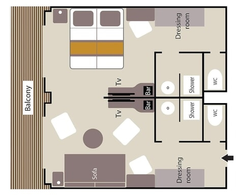 MyCruise Ponant Le-Soleal Kahytter Suite PS5,PS63