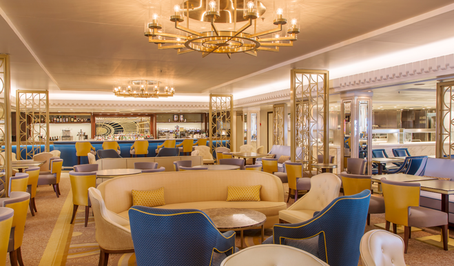 MyCruise Cunard Queen-Mary-2 Offentlige-arealer Barer-lounger-atrium1