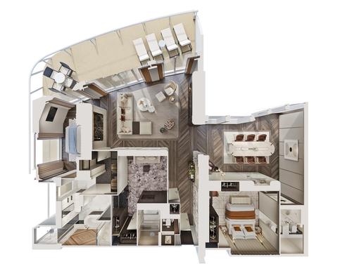 MyCruise Norwegian-Cruise-Line Encore kahytter Suite H29