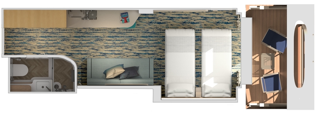 MyCruise Carnival Jubilee Kahytter Balkon 7C2