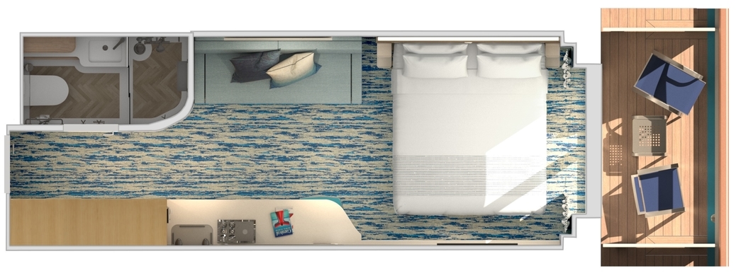 MyCruise Carnival Jubilee Kahytter Balkon 7X,7Y2