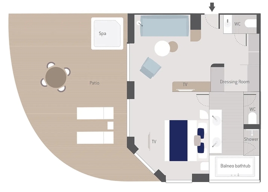MyCruise Ponant Le-Bougainville Kahytter Suite SA8