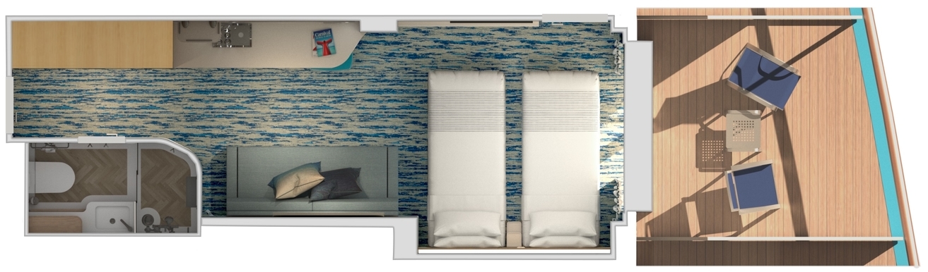 MyCruise Carnival Jubilee Kahytter Balkon 8J,8K3