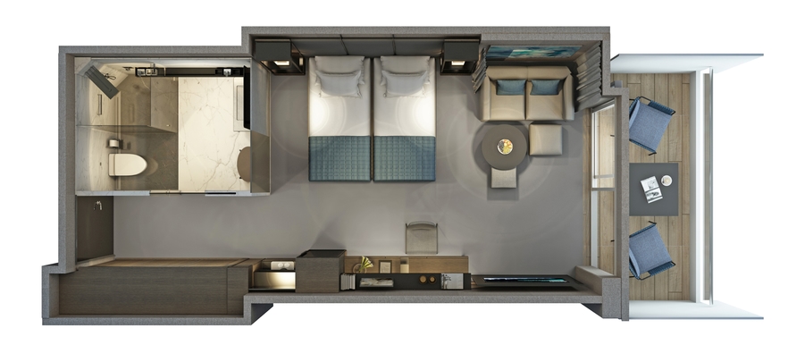 MyCruise Scenic Scenic-Eclipse Kahytter Balkon BX4
