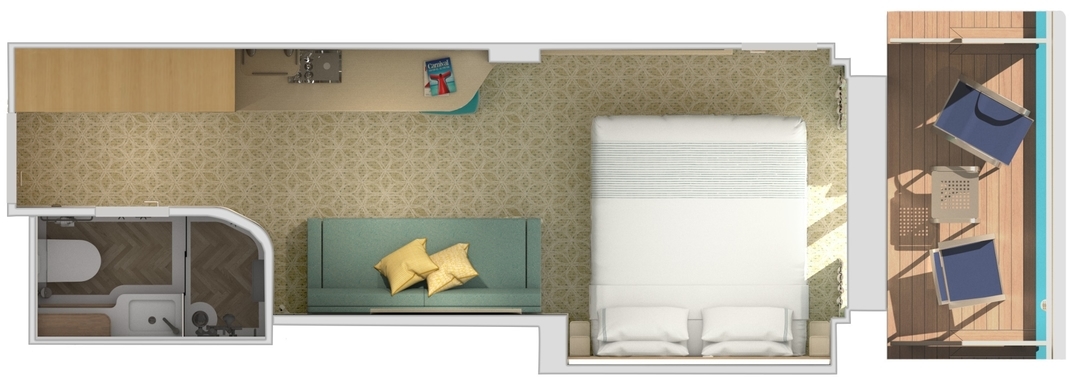 MyCruise Carnival Jubilee Kahytter Balkon 8P4