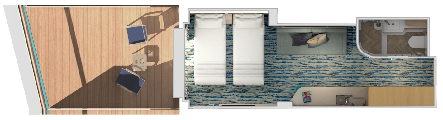 MyCruise Carnival Jubilee Kahytter Balkon 8M,8N2