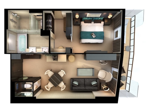 MyCruise Norwegian-Cruise-Line Breakaway Kahytter Suite H33