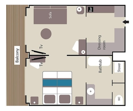 MyCruise Ponant Le-Lyrial Kahytter Suite PV3