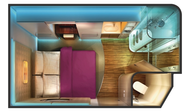 MyCruise Norwegian-Cruise-Line Breakaway Kahytter Indvendig T12