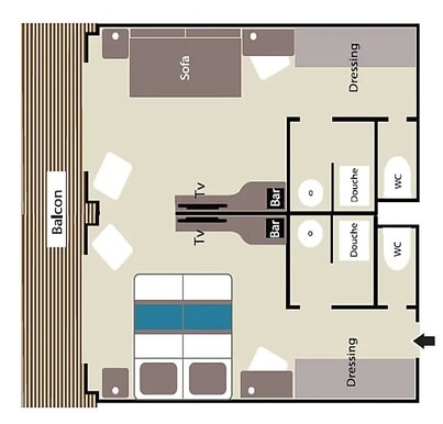 MyCruise Ponant Le-Lyrial Kahytter Suite PS54