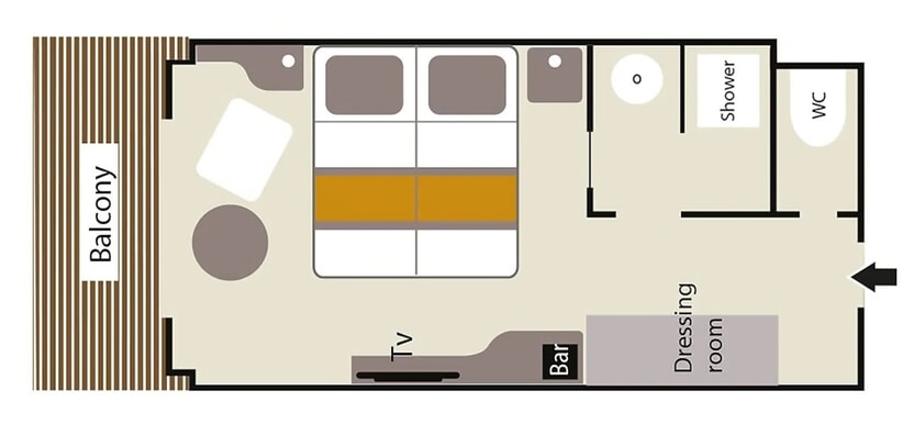MyCruise Ponant Le-Soleal Kahytter Balkon PR4,PR5,PR63