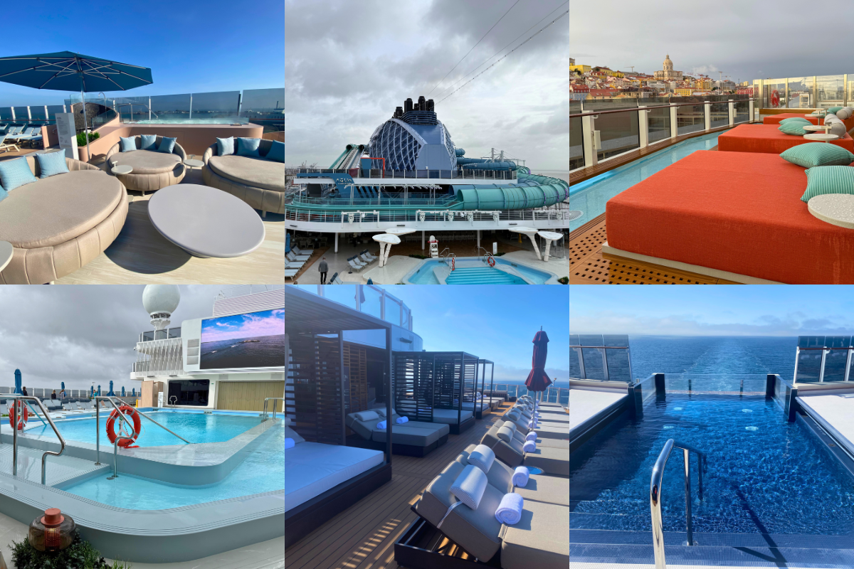 Pool areas on Norwegian Aqua